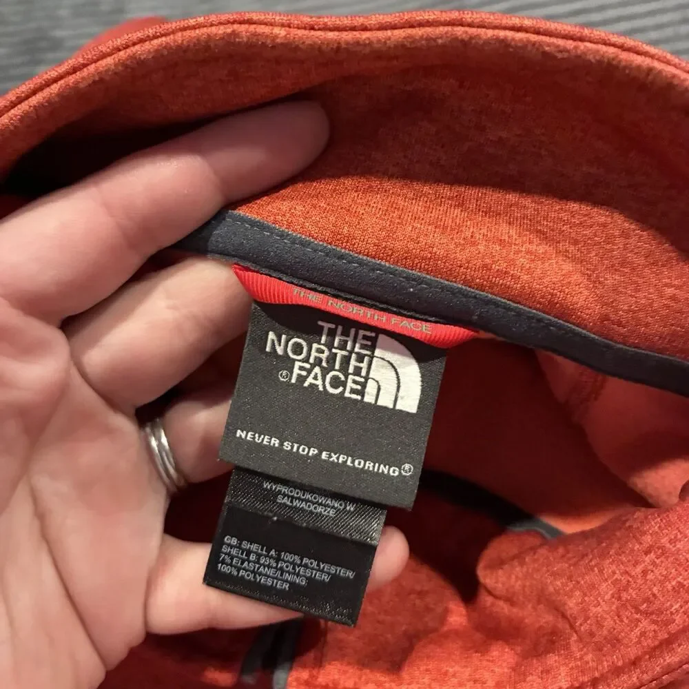 The North Face Canyonlands Pullover Mens L Orange 1/4 Zip Hiking Camping Gorp